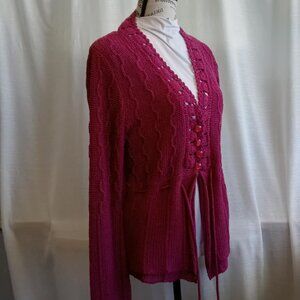 Absolutely gorgeous Lena knit cardigan—very soft Timeless sweater Large